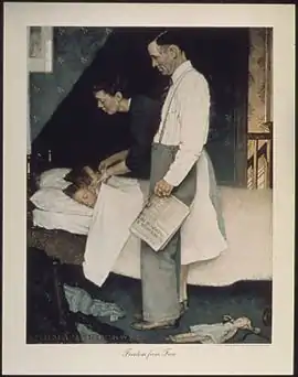 Freedom from Fear (Saturday, March 13, 1943) – from the Four Freedoms series by Norman Rockwell