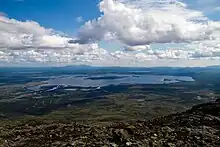 Granön can be seen in the centre of Ånnsjön lake.