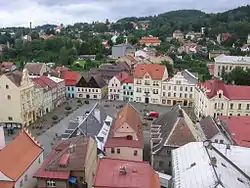 Míru Square, historic centre