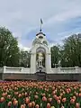 Fountain in spring