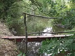 The current of the Reut River in the selo