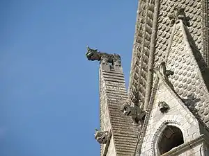 Detail of the south tower, with statuary of Chimeras