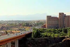 Davtashen with Mount Aragats in the background