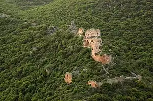 Montfort fortress above Kziv river