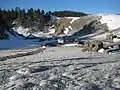 Snow at the Triveni Temple area in Khaptad