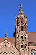 Tower of Freiburg Minster (begun 1340) noted for its lacelike openwork spire