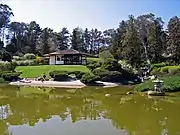 Looking across the lake to the teahouse