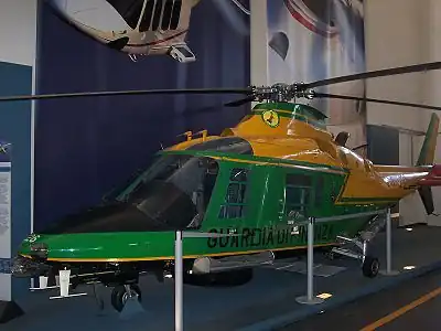 An Italian Financial Guard helicopter.