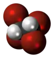 Spacefill model of tetrabromoethane