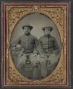 Charles Chapman of Company A, left, and unidentified soldier