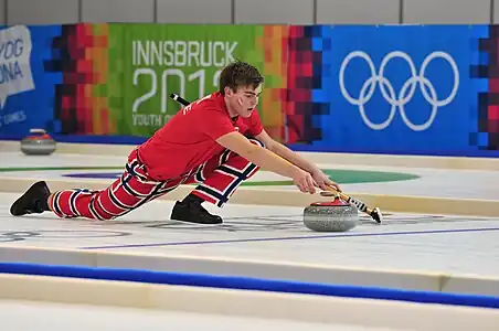 Image 4CurlingCredit: Ralf RoletschekMartin Sesaker representing Norway in curling at the 2012 Winter Youth Olympics.More selected pictures