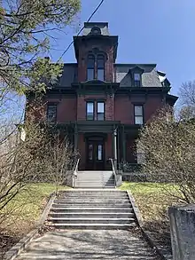 One of the houses on South Willard Street, formerly a fraternity house.