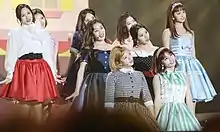 Twice performing "Knock Knock"