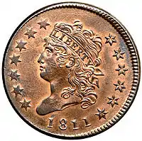 Classic Head cent, 1811