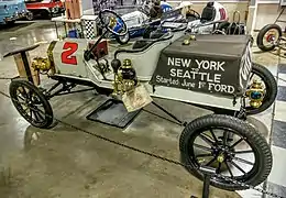 1909 model T speedster – announced winner of the 1909 Ocean to Ocean race, disqualified because of an engine change