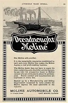 1913 Dreadnought Moline Model M-40 Touring