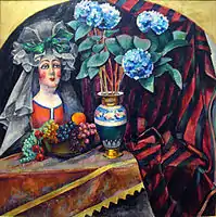 Still life with a doll, 1916; (Tretyakov Gallery)