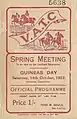 Front cover 1922 Caulfield Guineas racebook