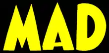 A logo. In cartoon uppercase letters it reads "MAD".