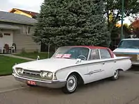 1960 Meteor Rideau 500 four-door sedan.  Save for grille insert, trim and taillights, this car is virtually identical to the Ford Fairlane 500 of the same year.