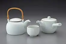 Modern sencha serving set, made by ceramist Masahiro Mori in 1971