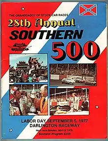 1977 Southern 500 program cover