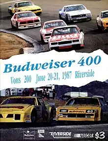 The 1987 Budweiser 400 program cover.