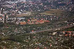 Aerial view with Französisch Buchholz (in north)