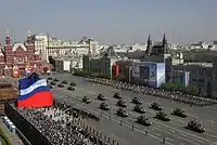 Military vehicles on the Red Square