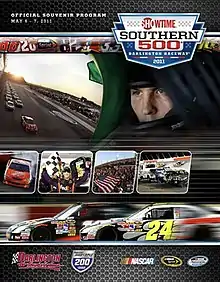 The 2011 Showtime Southern 500 program cover.