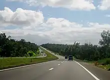 The STAR Tollway that connects the Municipality of Santo Tomas to Batangas City