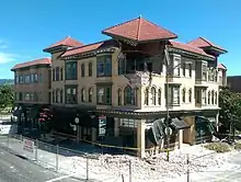 Earthquake damaged Alexandria Square building