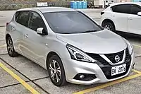 Front view of Nissan iTiida (2017 facelift)