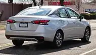 2020 Nissan Versa SV rear view (US; pre-facelift)