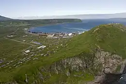 View of the original site of Severo-Kurilsk