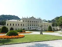 The villa and garden in July 2012