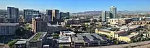 Location of Tempe Municipal Building (center) within downtown Tempe