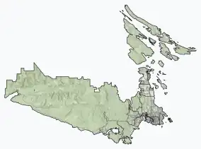 Map showing the location of Juan de Fuca Provincial Park