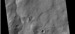 Channel in Ausonia Mensa, as seen by HiRISE under HiWish program