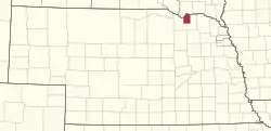 Location in Nebraska