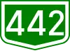 Main road 442 shield