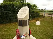 Memorial at Cité de Madagascar, site of the Hohenzollern Redoubt