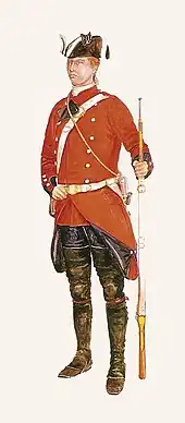 Soldier of the 60th (Royal American) Regiment, 1758