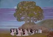 Pericón (óleo s/cartón) - (a creole dance) (oil on cardboard) - 70x100