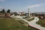 The monument as seen from the Citadel