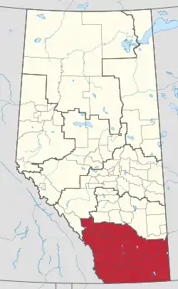 Location in Alberta