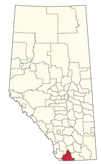 Location within Alberta