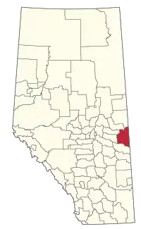 Location within Alberta