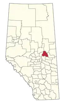 Location within Alberta