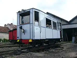 Crochat petrol electric railcar preserved at Pithiviers